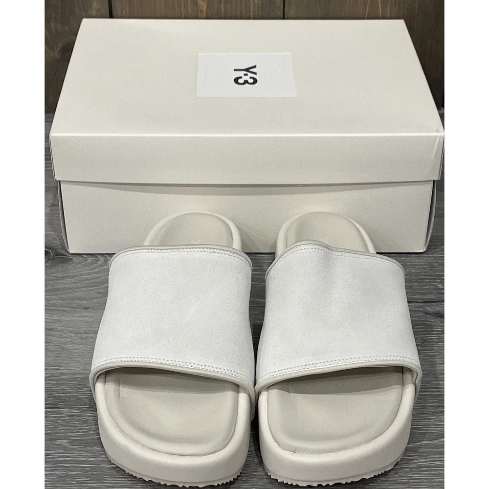 Y-3 Orbit Grey Clear Brown Beige White GW8630 Slide Sandal Mule‎ Slipper Men's 6